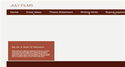 Desktop Screenshot of julyfilms.com